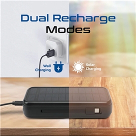 شارژر همراه خورشیدی پرومیت مدل SOLARTANK-20PDCI ظرفیت 20000 میلی آمپر ساعت