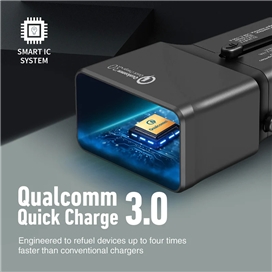 شارژر دیواری هوشمند پرومیت مدل TRIPLUG-PD20.BLACK