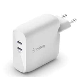 شارژر دیواری شارژ سریع USB-C دوپورت 68 وات بلکین مدل WCH003vfWH