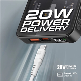 شارژر بی سیم پرومیت مدل TRANSPACK-10.BLACK با باتری داخلی 10000 میلی آمپر ساعت