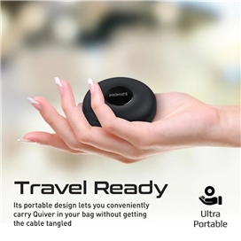 کابل تبدیل مغناطیسی USB-C به USB-C/ microUSB / لایتنینگ پرومیت مدل QUIVER.BLACK طول 1 متر