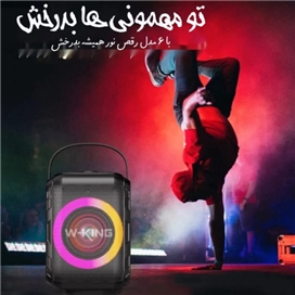 اسپیکر بلوتوث دبلیو کینگ W-King T9Mini توان 20 وات رم خور و فلش خور