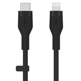 کابل شارژ سریع USB-C با رابط لایتنینگ بلکین مدل CAA009bt3MBK طول 3 متر