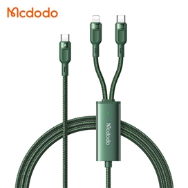 کابل شارژ 100 واتی تایپ سی به لایتنینگ+تایپ سی مک دودو مدل MCDODO CA-878 طول 120 سانتیمتر