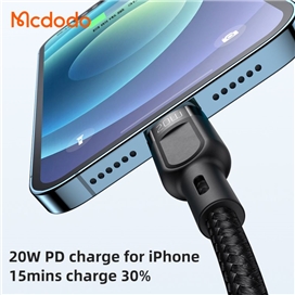 کابل شارژ 100 واتی تایپ سی به لایتنینگ+تایپ سی مک دودو مدل MCDODO CA-878 طول 120 سانتیمتر
