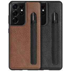 کاور نیلکین مدل aoge Leather Cover مناسب برای گوشی موبایل سامسونگ Galaxy S21 Ultra/S21 Ultra 5G