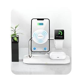 شارژر وایرلس مگنتی چند کاره رسی Recci 15W Wireless Charger Detachable Bracket Rcw-20
