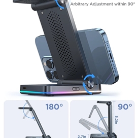 استند و شارژر وایرلس چندکاره جویروم JOYROOM Wireless Charger 3-In-1 JR-WQN01