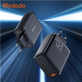 شارژر آداپتور دیواری چهار پورت 120 وات مک دودو به همراه کابل 2 متری MCDODO CH-0771 120W GaN Three Type-C + USB-A Universal Charger