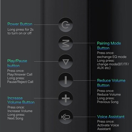 اسپیکر بلوتوث ضدآب بیسوس Baseus V1 Wireless Speaker WSVY000001