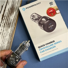 شارژر فندکی کریستالی Car Charger پاورولوجی Powerology 35 وات 35W مدل PCCSR011