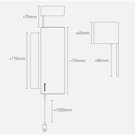 جعبه نظم دهنده داخل خودرو و هاب شارژر بیسوس Baseus Car Organizer Cup Holder CRCWH-A01 با جالیوانی