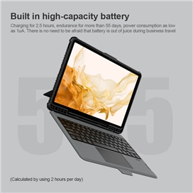 کیف کلاسوری کیبورد دار نیلکین مدل Bumper Combo Keyboard مناسب برای تبلت سامسونگ Galaxy Tab S7 Plus