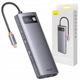 هاب 9 پورت بیسوس Baseus STARJOY Metal Gleam Series 9 in 1 Multifunctional Type-C HUB WKWG060013