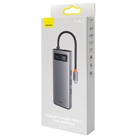هاب 9 پورت بیسوس Baseus STARJOY Metal Gleam Series 9 in 1 Multifunctional Type-C HUB WKWG060013