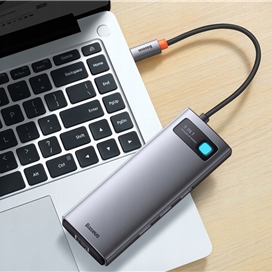 هاب 9 پورت بیسوس Baseus STARJOY Metal Gleam Series 9 in 1 Multifunctional Type-C HUB WKWG060013