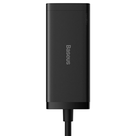 شارژر و چندراهی برق سوپر فست شارژ 100 وات با کابل تایپ‌سی 100 وات یک متری بیسوس Baseus GaN3 Pro Desktop 2AC+2U+2C PSZM000301