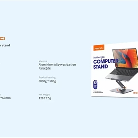 پایه نگهدارنده رومیزی لپ تاپ رسی Recci RHO-M17 Multi Angle Laptop Stand