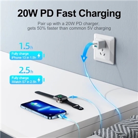 کابل دو کاره لایتنینگ و اپل واچ به Type C جویروم Joyroom IP Watch Magnetic Charger