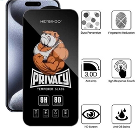 محافظ صفحه نمایش حریم شخصی اپیکوی مدل Privacy Hey Bingo مناسب برای گوشی موبایل اپل iPhone 15 Pro