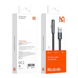 کابل شارژ لایتنینگ 90 درجه مک دودو Mcdodo Lightning 90 degree Data Cable CA-2790