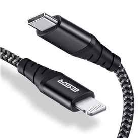 کابل USB-C به لایتنینگ برند ESR دارای MFI و شارژ طول 1 متر