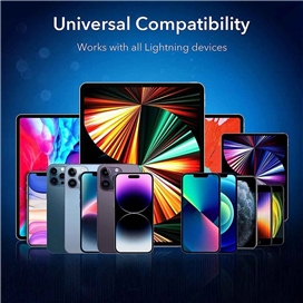 کابل USB-C به لایتنینگ برند ESR دارای MFI و شارژ طول 1 متر