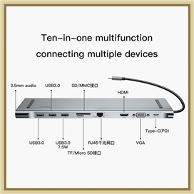 هاب 11 پورت USB-C بیسوس مدل CATSX-G0G