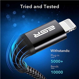 کابل USB-C به لایتنینگ برند ESR دارای MFI و شارژ طول 1 متر