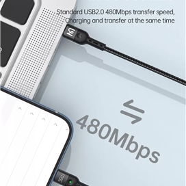 کابل فست شارژ تلفنی تایپ سی به لایتنینگ برند مکدود مدل Mcdodo CA-1960 Type-C to Lightning 36W PD Data Coiled Cable