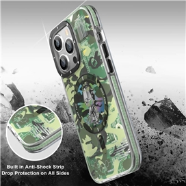 قاب YOUNGKIT یانگ کیت Camouflage Circuit Strong Anti-Drop Impact Series Green مناسب برای Apple iPhone 13 Pro Max