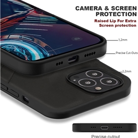 قاب گوشی فراری مدل LEATHER QUILTED EDGE مناسب برای آیفون 13 پرومکس