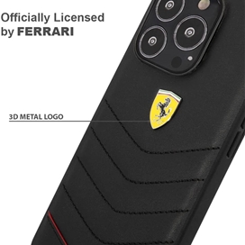 قاب گوشی فراری مدل LEATHER QUILTED EDGE مناسب برای آیفون 13 پرومکس