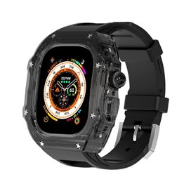 بند و گارد HUALIMEI مدل Transparent Richard-mille Mod Kit For Apple Watch Ultra 49mm