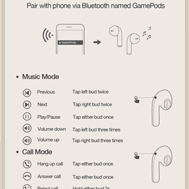 ایربادز گیمینگ جینای مدل Genai Earphones Headset Gaming E-Sport