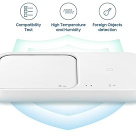 شارژر وایرلس دوکاره اورجینال سامسونگ Samsung Super Fast Wireless Charger Duo EP-P5400BWEGEU