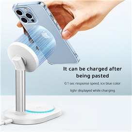 هولدر رومیزی و شارژر وایرلس دوکاره رسی Recci Wireless Charger Holder 2In1 RCW-32