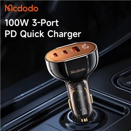 شارژر فندکی سه پورت 100 وات مک دودو Mcdodo Digital Display PD Car Charger CC-2310