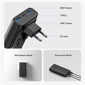 پاور بانک برند وروک مدل VRURC W1146 Powerbank 22.5 W Fast Charging, 10000 mAh