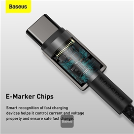 کابل دو سر تایپ سی 240 وات 3 متری بیسوس Baseus Tungesten Gold PD3.1 Fast Charging Data Cable CAWJ040201