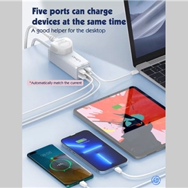 شارژر و چند راهی برق 65 وات الدنیو LDNIO SC1418 Mini Smart Power Socket Plug Desktop