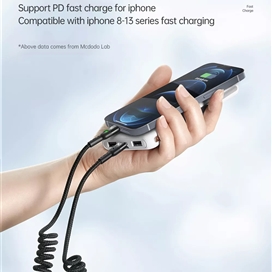 کابل فست شارژ تلفنی تایپ سی به لایتنینگ برند مکدود مدل Mcdodo CA-1960 Type-C to Lightning 36W PD Data Coiled Cable