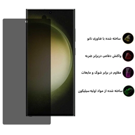 محافظ صفحه نمایش حریم شخصی اپیکوی مدل Hydrogel-Privacy مناسب برای گوشی موبایل سامسونگ Galaxy S23 Ultra