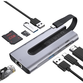 هاب USB-C مک بوک | ESR 8-in-1 Portable USB-C Hub