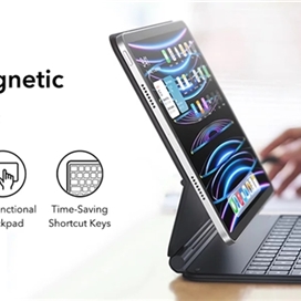 کیف و کیبورد آیپد ایر 10.9 برند ESR مدل iPad Air 5/4 Rebound Magnetic Keyboard Case