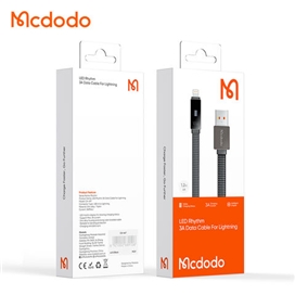 کابل شارژ لایتنینگ 1.2 متر مک دودو Mcdodo LED Rhythm Data Cable CA-497