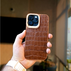 قاب برند کجسا Kajsa مدل Croco Pattern Leather مناسب برای Apple iPhone 14 Pro