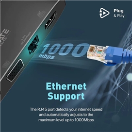 هاب USB-C پرومیت مدل MEDIAHUB-C6 با 6 درگاه خروجی