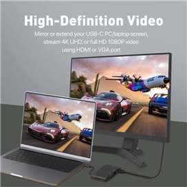 هاب USB-C پرومیت مدل MEDIAHUB-C6 با 6 درگاه خروجی