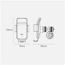 هولدر دوچرخه و موتور هوشمند بیسوس Baseus Smart Solar Power Wireless Holder SUZG010001 خورشیدی